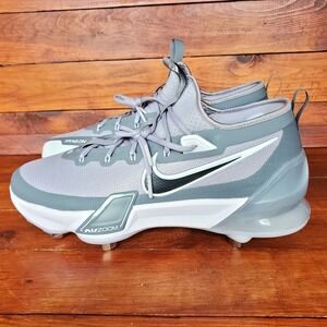 Nike Force Zoom Trout 9 Elite Baseball Cleats Men 13 Gray Metal FB2906-002 New